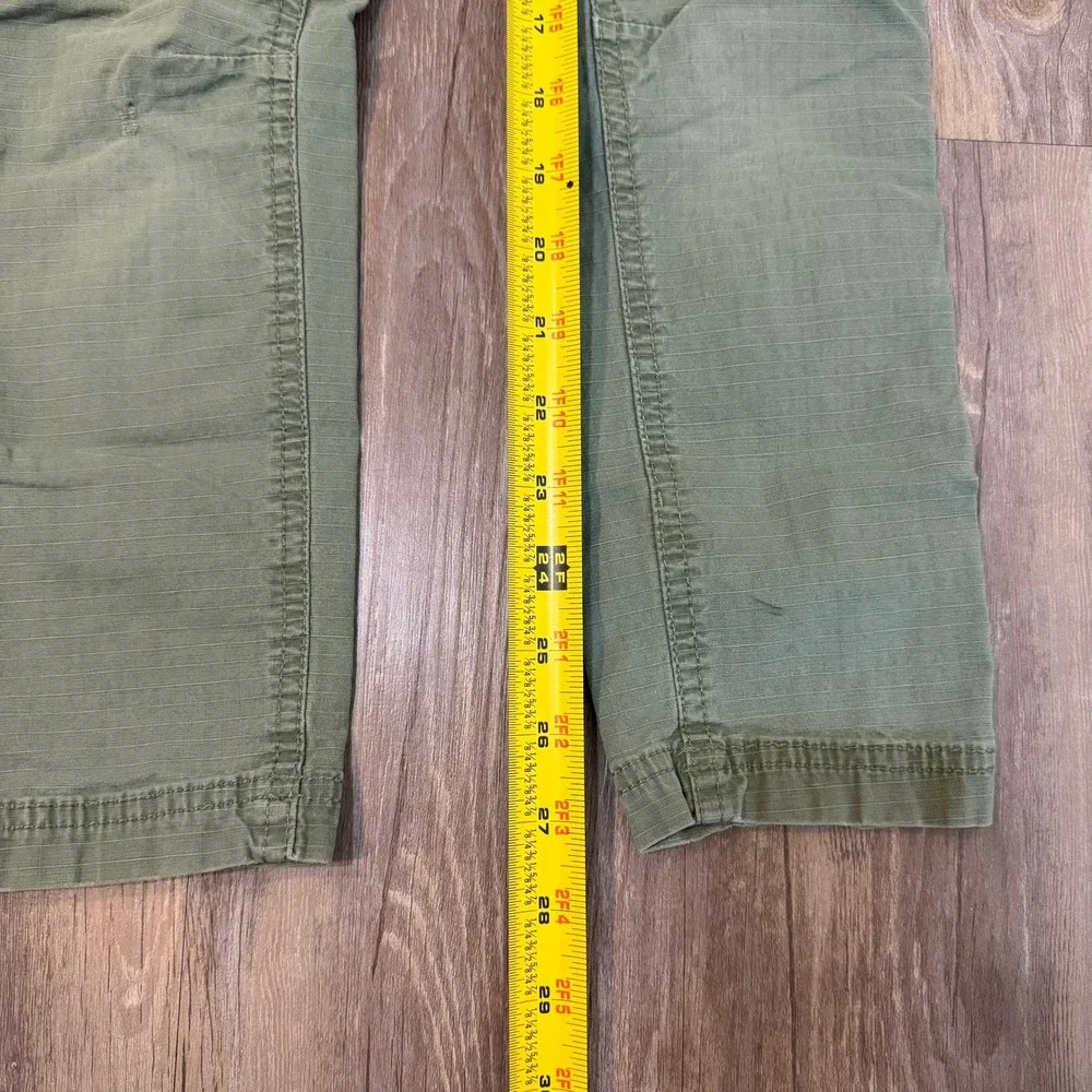 Gap‎ Kids Boys Olive Green Ripstop Cargo Pants Slim Fit Size 8 Slim Utility